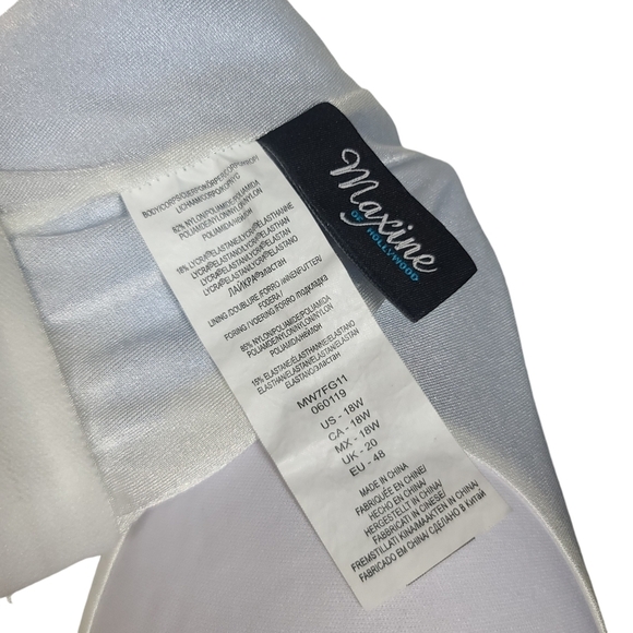 Maxine Of Hollywood One Piece Blue Ruffle Swimsuit 18W - Picture 7 of 8